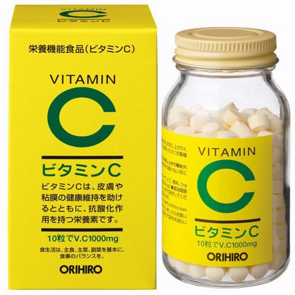 Vitamin C 1000mg Orihiro 300 viên – Hỗ trợ tăng sức đề kháng, miễn dịch, chống oxy hóa, bảo vệ da