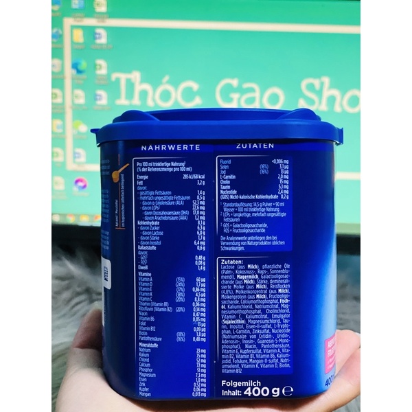 Mẫu mới Sữa Aptamil đêm nội địa Đức 400gr giúp bé ngủ ngon sâu giấc