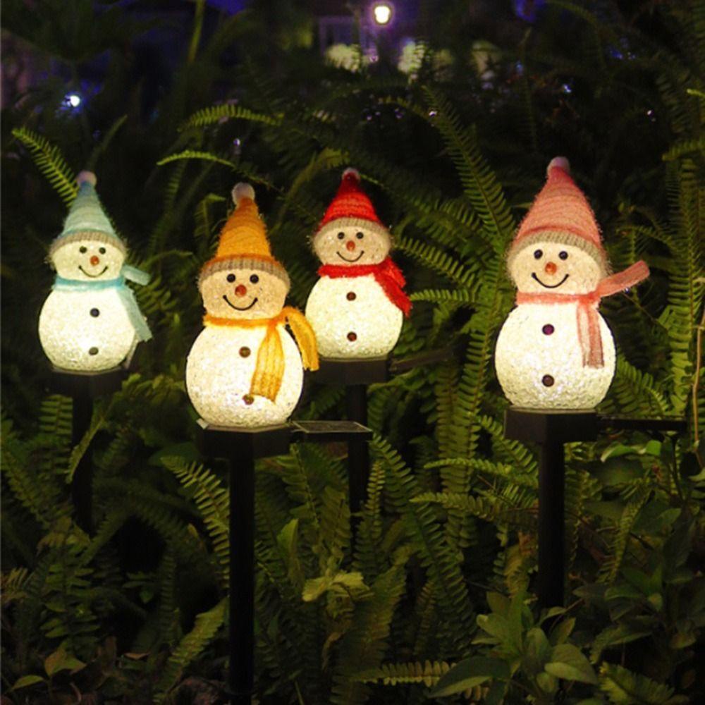 Đèn Led Trang Trí Sân Vườn Hình Ông Già Noel Sử Dụng Năng Lượng Mặt Trời