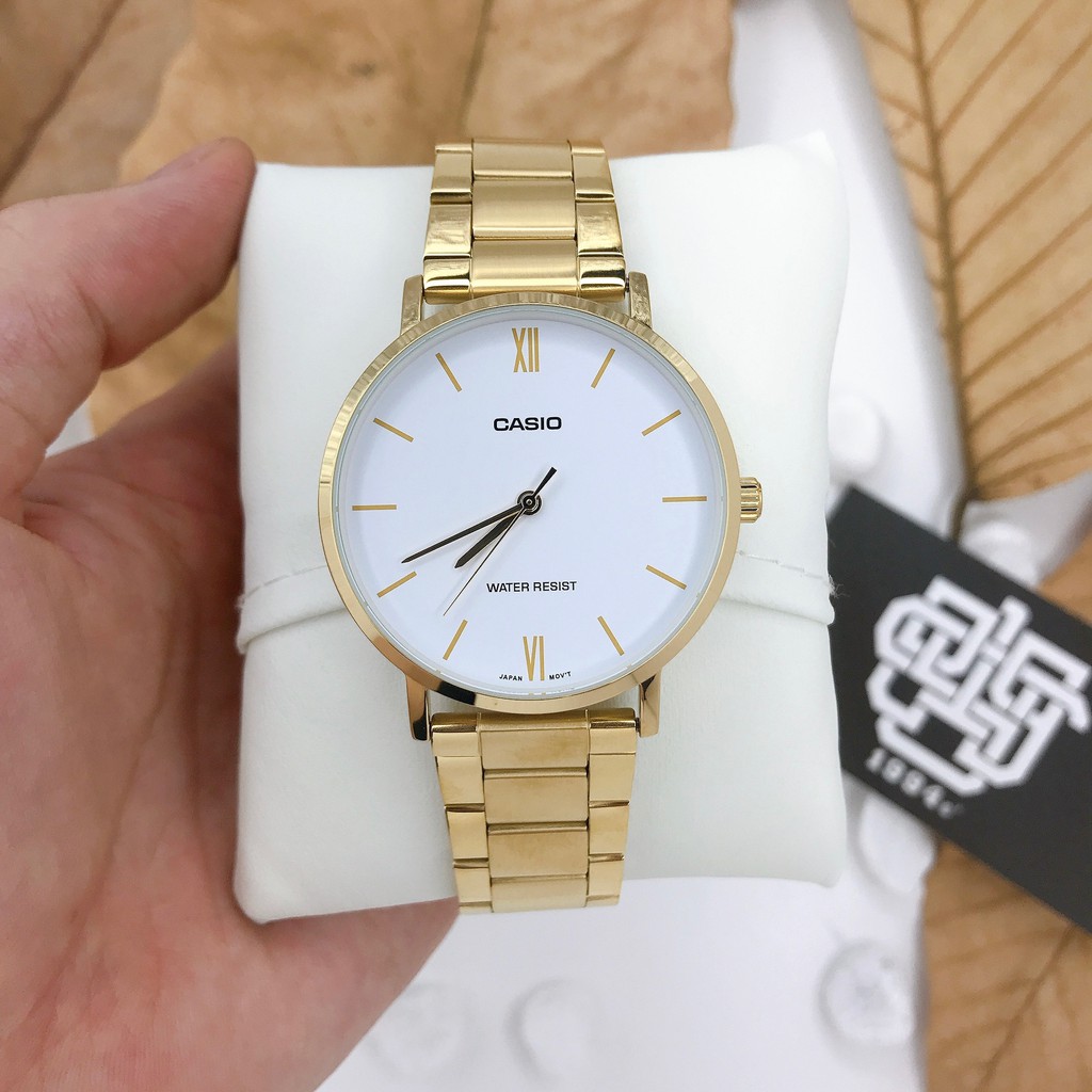 Đồng hồ cặp Casio MTP-VT01G-7B / LTP-VT01G-7B dây thép chính hãng