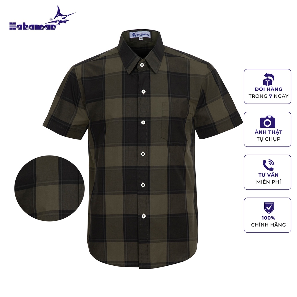 Áo sơ mi nam caro cotton hộp cao cấp ngắn tay xịn pious SMH6020