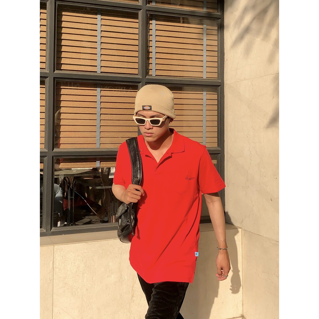 Áo polo LEVENTS Drop Shoulder SS Polo shirt/ Red | BigBuy360 - bigbuy360.vn
