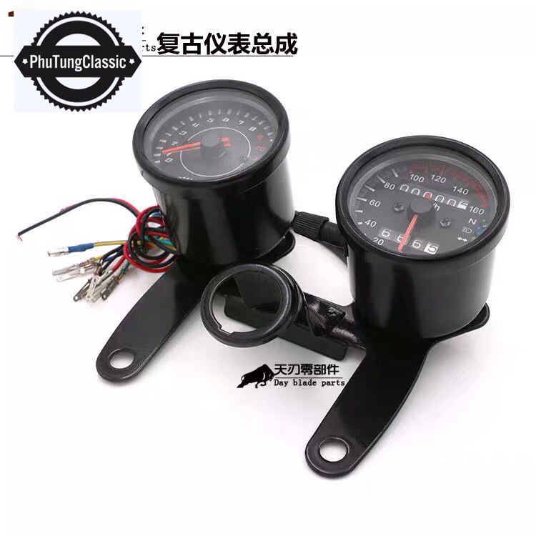 Combo đế bắt đồng hồ đôi, đồng hồ 3 đèn và tua máy