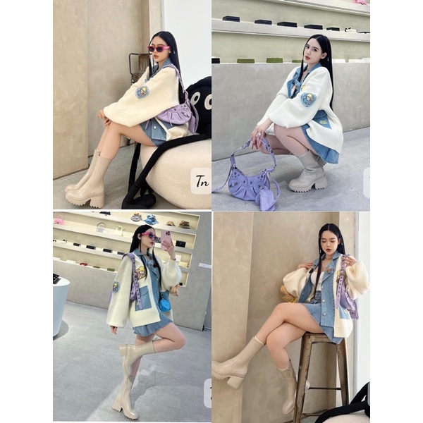 Boot nhựa chloee gót trụ mai phương bùi