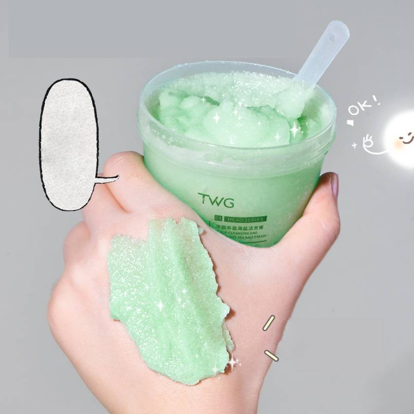 Tẩy tế bào chết tóc muối biển làm sạch gàu dầu gội tóc bết ngứa đầu chăm sóc tóc nội địa trung DANA