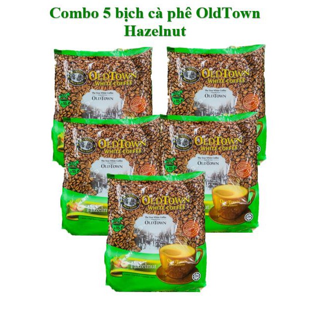 Combo 5 bịch cà phê trắng oldtown malaysia