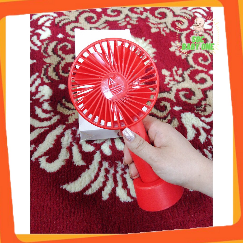 Quạt Mini Tích Điện Cầm Tay Có Đế Để Bàn 3 Tốc Độ Gió N9