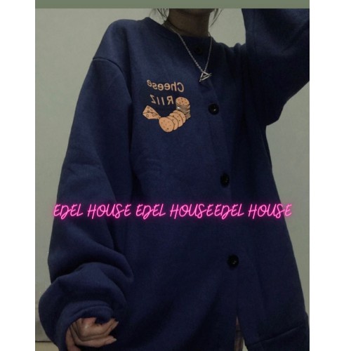 Áo Khoác Cardigan Nữ Riiz Màu Xám Cam Xanh Dáng Dài Chất Nỉ Ngoại Dày Dặn Phong Cách Hàn Quốc Hot Trend Edel E490 | BigBuy360 - bigbuy360.vn