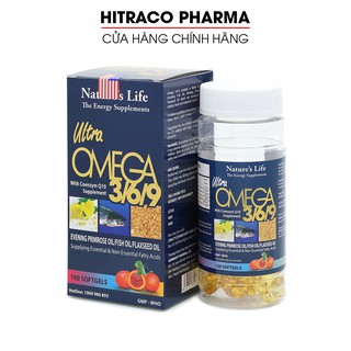 Viên dầu cá Omega 369 Nature Life Bổ não, sáng mắt, khỏe tim mạch - Hộp 100 viên [Omega 369 Nature Life]