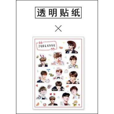 Sticker bts  V  jung kook  exo tfboys tập ảnh hàn quốc thần tượng album sticker ảnh dán anime idol dễ thương