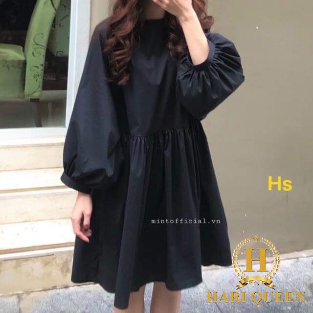 Váy babydoll dài tay phồng HSU0820