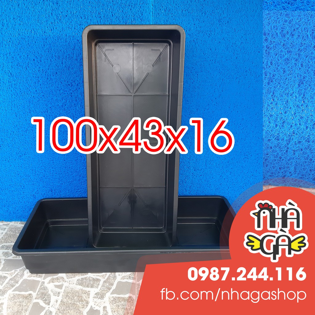 2 Khay nhựa 1m 100x43x16 - Khay nhựa nuôi cá - Khay trồng rau