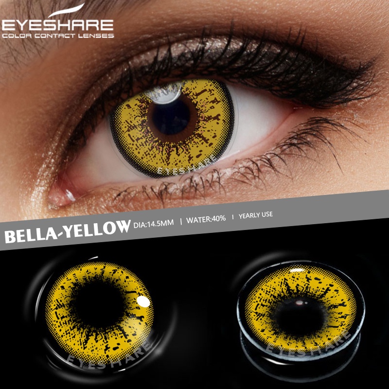 1 Cặp Kính Áp Tròng Nhiều Màu Sắc Hình Anime Dùng Trang Điểm Mắt Và Kính Áp Tròng