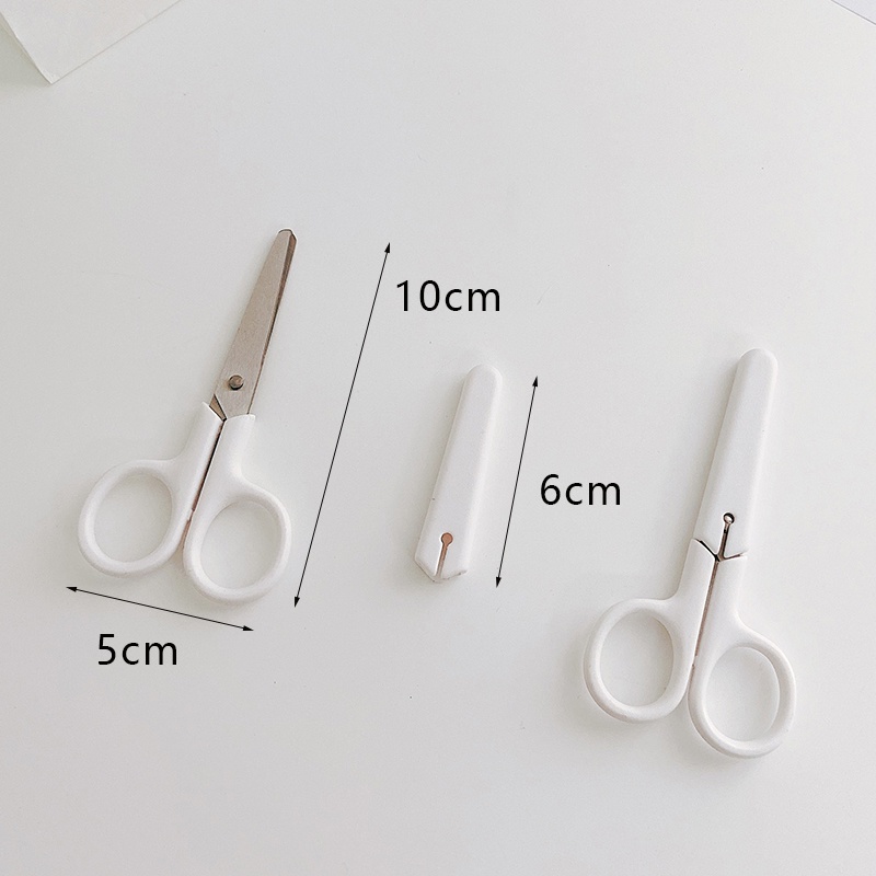 Kéo Cắt Giấy Mini Màu Trắng Bằng Thép Không Gỉ C6676