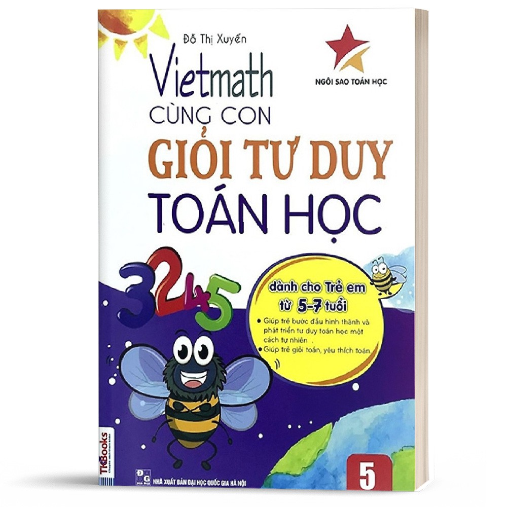 Sách - Vietmath - Cùng con giỏi tư duy toán học 5 (Tái bản 2020) - MCBooks