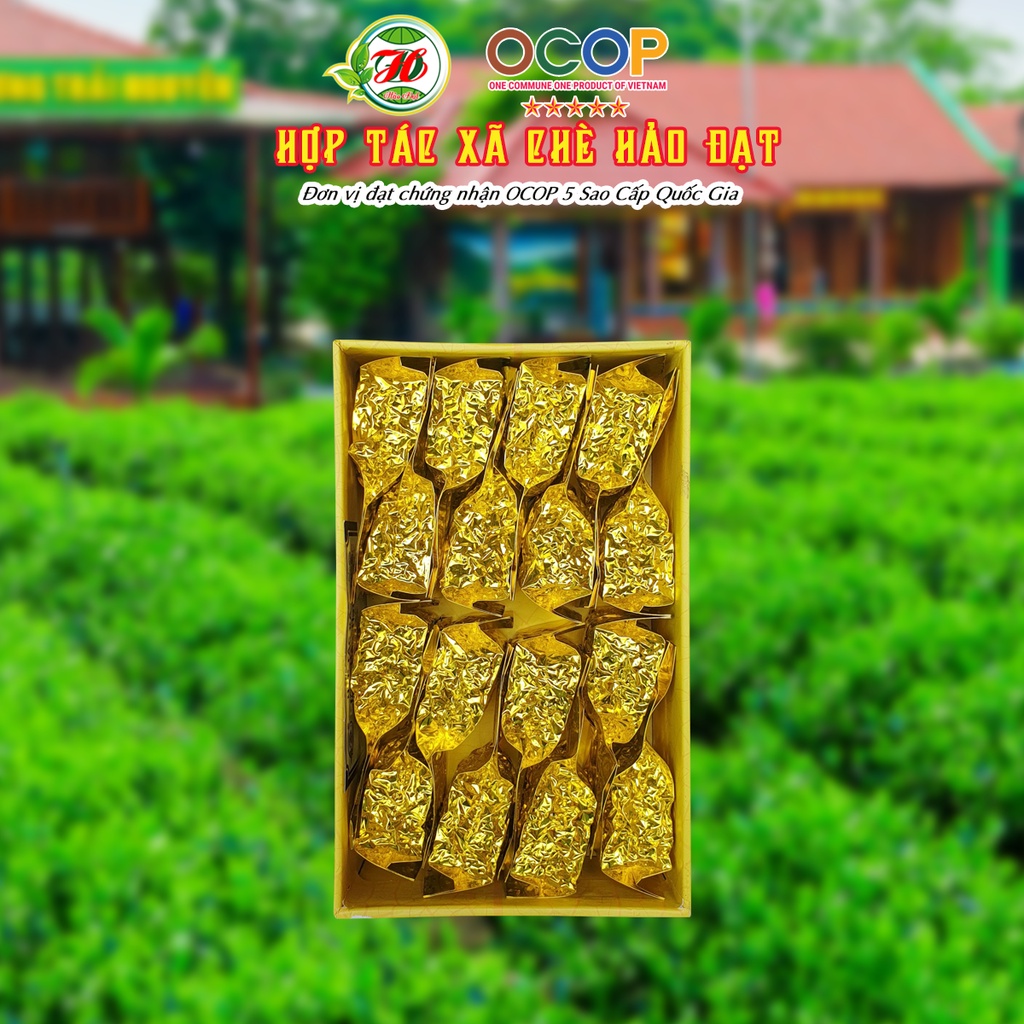 Chè Thái Nguyên Tân Cương HẢO ĐẠT Hộp Trà Ấm Vàng  200g/ 1hộp