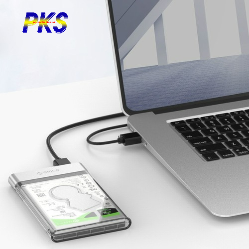 Box ổ cứng 2.5 inch SATA trong suốt USB 3.0 cáp 0.5m Orico 2139U3 - Hàng chính hãng