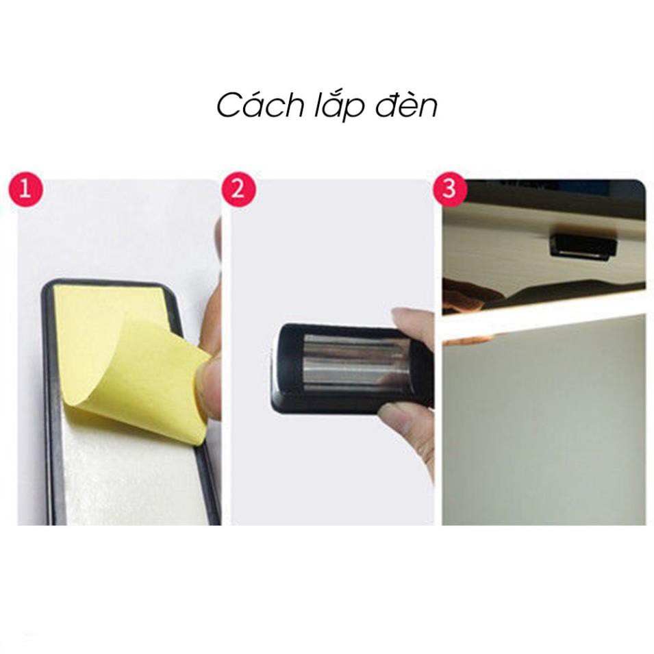 Đèn dán tường tích điện 1800mAh gắn nam châm đèn trang điểm bàn học bàn làm việc 4 chế độ sáng cảm ứng chạm tiện lợi