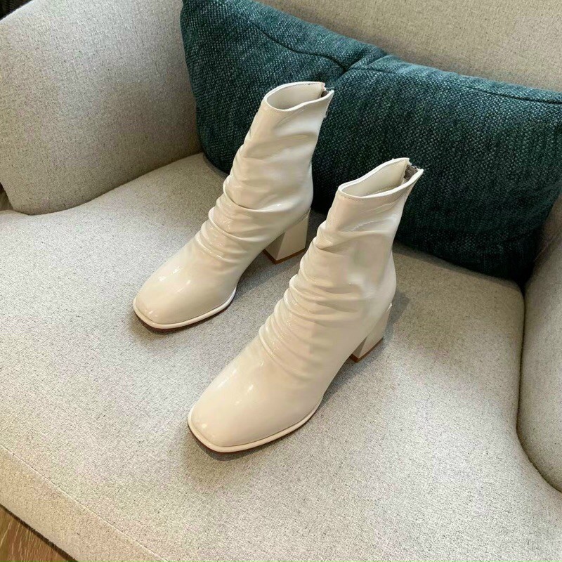 Boot nữa cổ 7p da nhăn - TD1215 | BigBuy360 - bigbuy360.vn