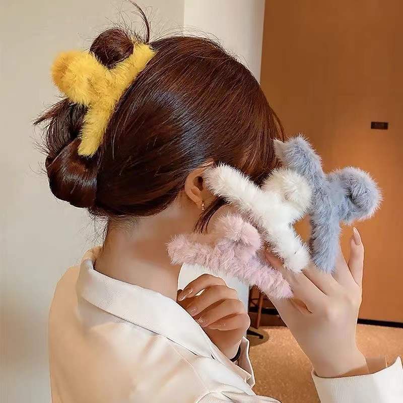 Kẹp Tóc Lông Nhung Thời Trang Thu Đông 2023