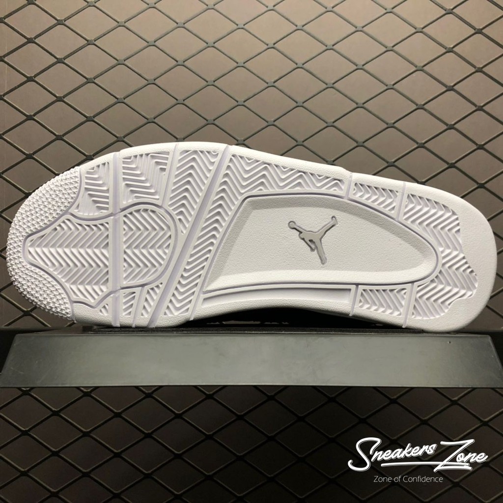 Giày Thể Thao AIR JORDAN 4 Retro Pure Money Full Trắng Cổ Thấp Cực Phong Cách Cho Cả Nam Và Nữ Sneakers World