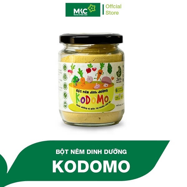 Bột nêm dinh dưỡng, Bột nêm rau củ Kodomo Jan's gia vị ăn dặm cho bé kích thích ngon miệng ăn được nhiều hơn 90g