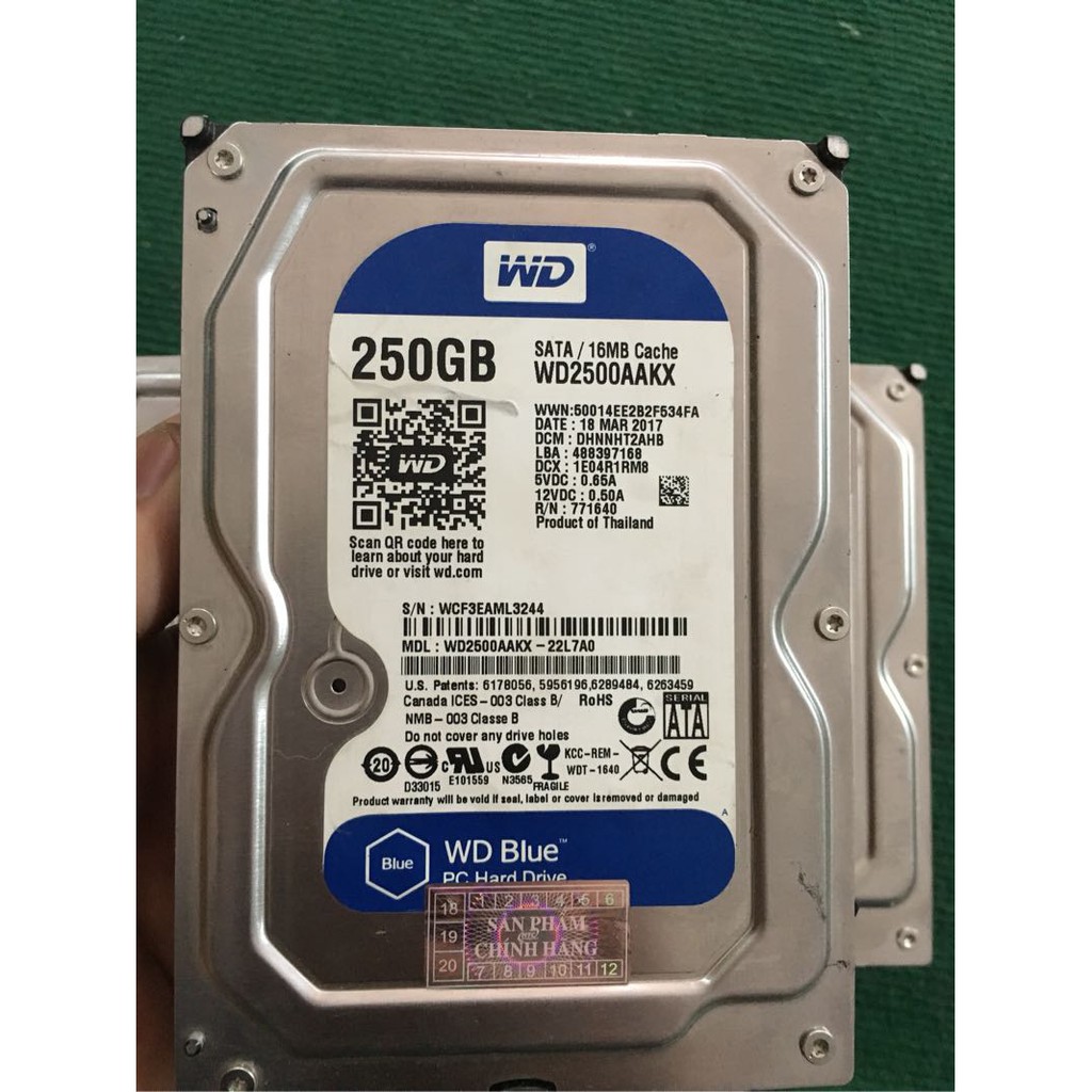 HDD 250G SEAGATE & WESTERN HÀNG CÔNG TY BÓC MÁY ( BH 01 tháng, 01 ĐỔI 01)