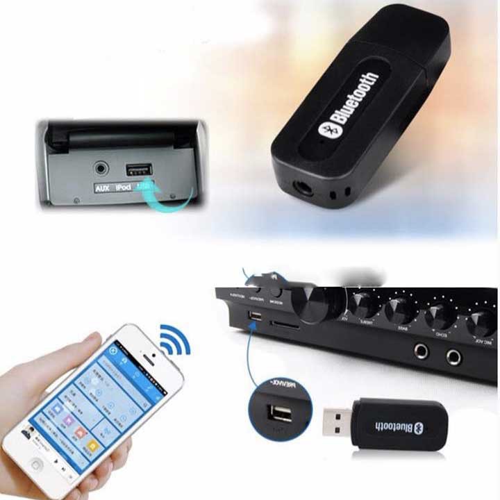 [Mã ELORDER5 giảm 10k đơn 20k] (Rẻ Vô Địch) USB Bluetooth 163 kết nối Loa Thường thành loa không dây (Đen)