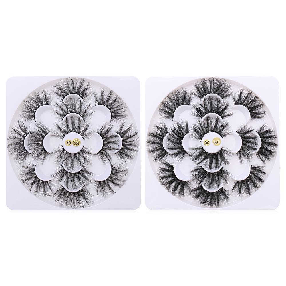 Set 7 Cặp Lông Mi Giả SKONHED 25mm Nối Dài Mi Trang Điểm Làm Đẹp