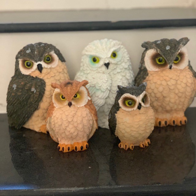 Con cú mèo may mắn ღ Quà tặng lưu niệm ღ Trang trí nhà cửa ღ Owl Figurines | BigBuy360 - bigbuy360.vn