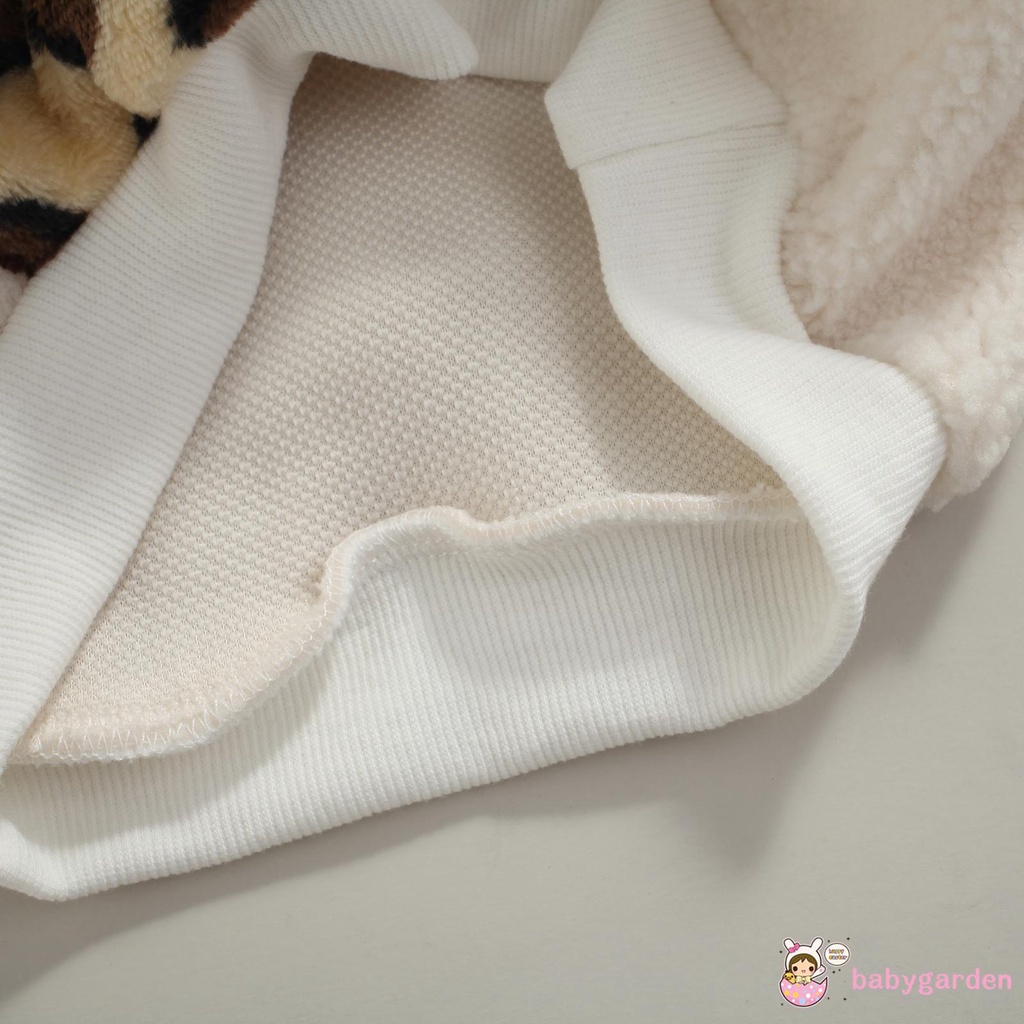 Bộ Áo Hoodie + Quần Dài Eo Co Giãn In Họa Tiết Da Báo 3d Dành Cho Bé Trai