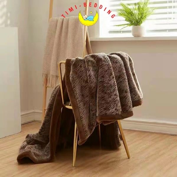 Chăn lông chồn mẫu mới - Chăn cao cấp mềm mại, ấm áp kích thước 2x2,3m - Timibedding