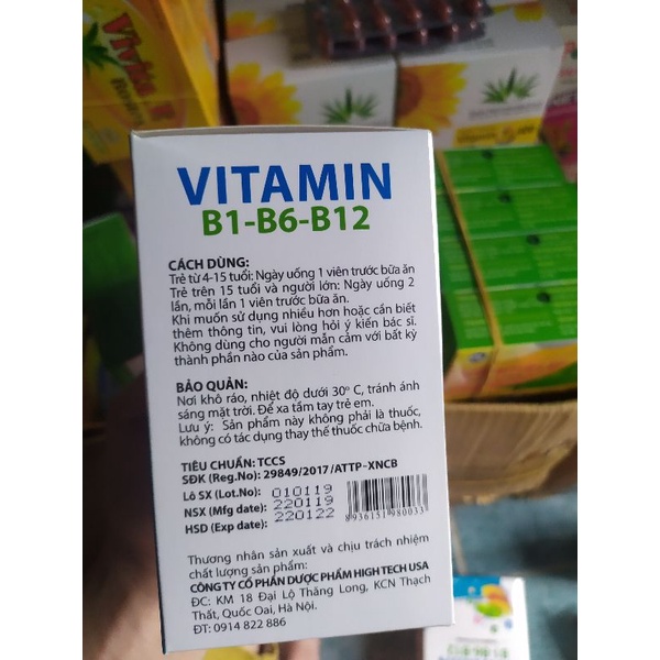 Vitamin 3B bồi bổ sức khoẻ bổ sung vitamin khoáng chất cho cơ thể hop 100viên