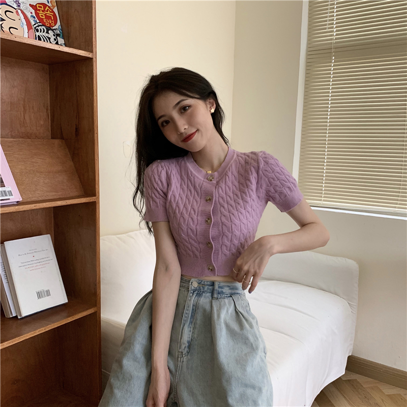 Áo croptop SUXI dệt kim thời trang cho nữ với nhiều màu tuỳ chọn