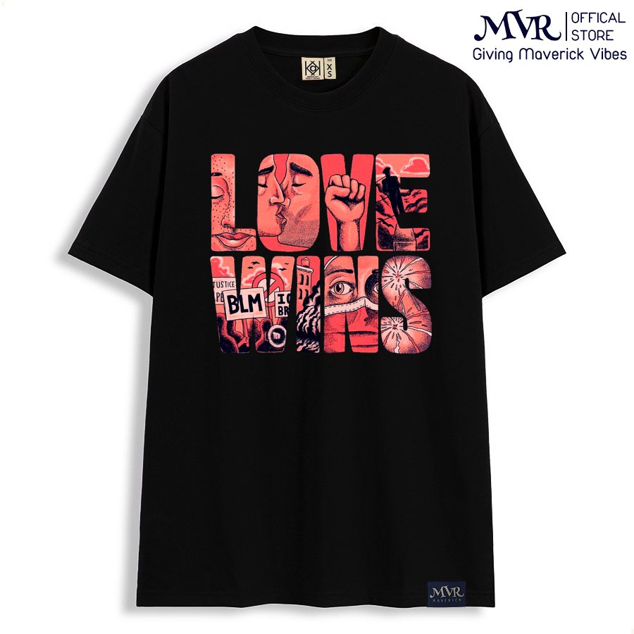 Áo thun trắng tay lỡ Cotton thoáng mát tình yêu chữ phong cách love MVR size rộng tee Mỹ KK4042