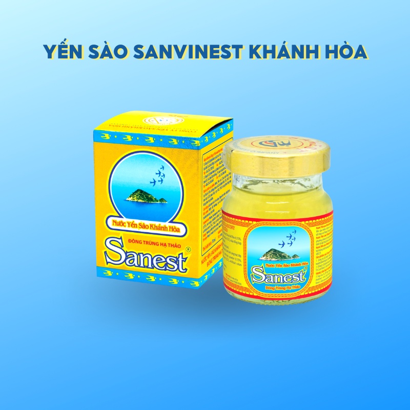 Nước Yến sào Khánh Hòa Sanest Đông trùng hạ thảo đóng lọ 70ml - 005