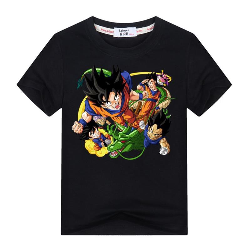 SALE- Trẻ em mùa hè Cotton Áo thun trẻ em ngộ nghĩnh Dragon Ball Z Áo thun bé trai Son Goku Fashion Tops - cực chất