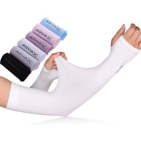 Bộ 2 Ống Tay Chống Nắng Aqua X Loại Xịn Có Hộp, Không Xỏ Ngón Phong Cách Hàn Quốc