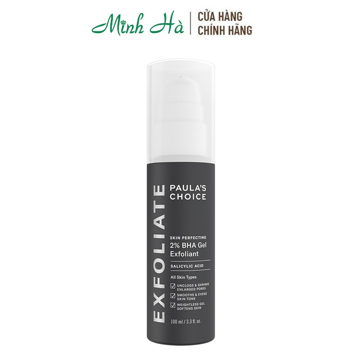 Tẩy da chết hóa học dạng gel Paula's Choice Skin Perfecting 2% BHA Gel Exfoliant 100ml cho da dầu và hỗn hợp - 2040