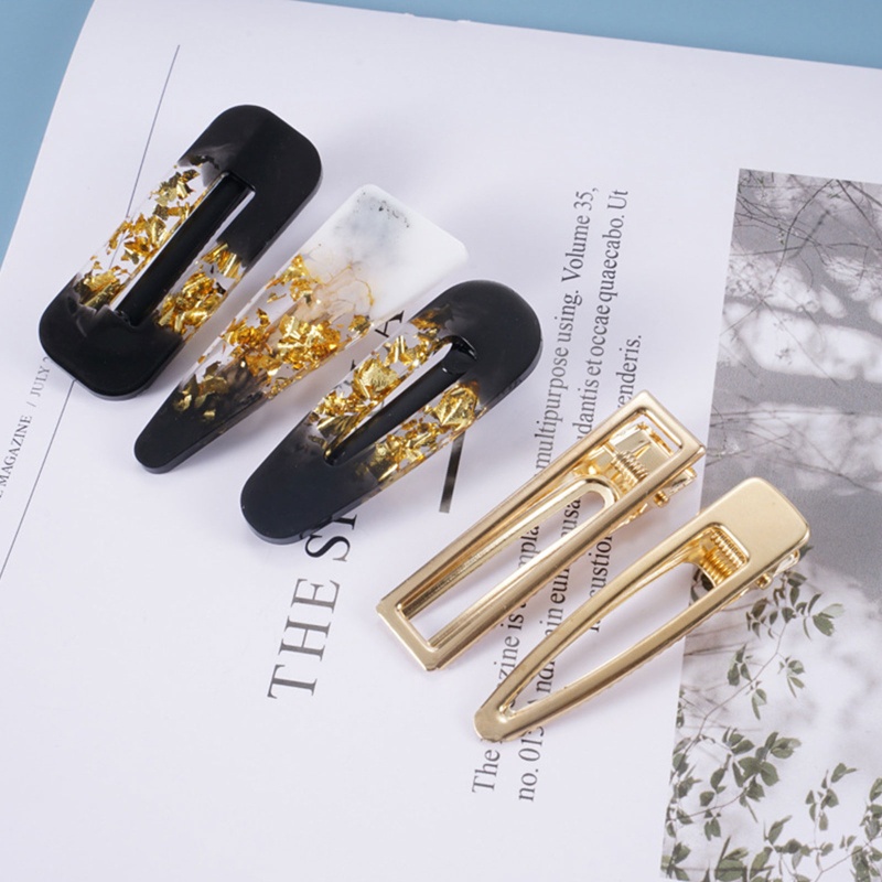 Sa Khuôn Silicone 34 Cái Làm Kẹp Tóc DIY