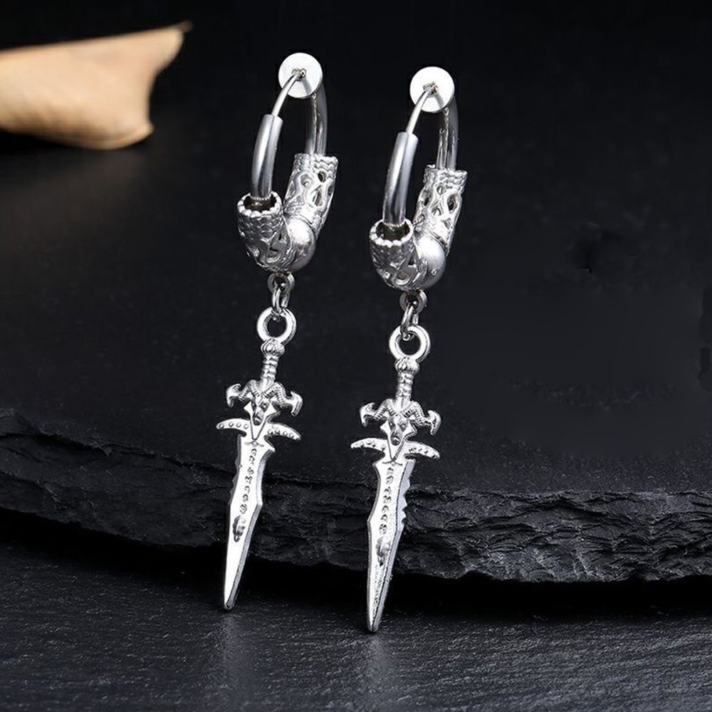 Khuyên kẹp vành tai bằng thép titan màu sắc cá tính dành cho nam nữ