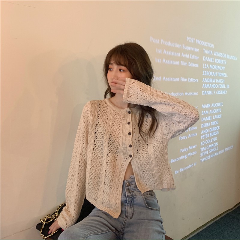 [ORDER] AK43_Áo len cardigan lệch vạt ulzzang nữ tính