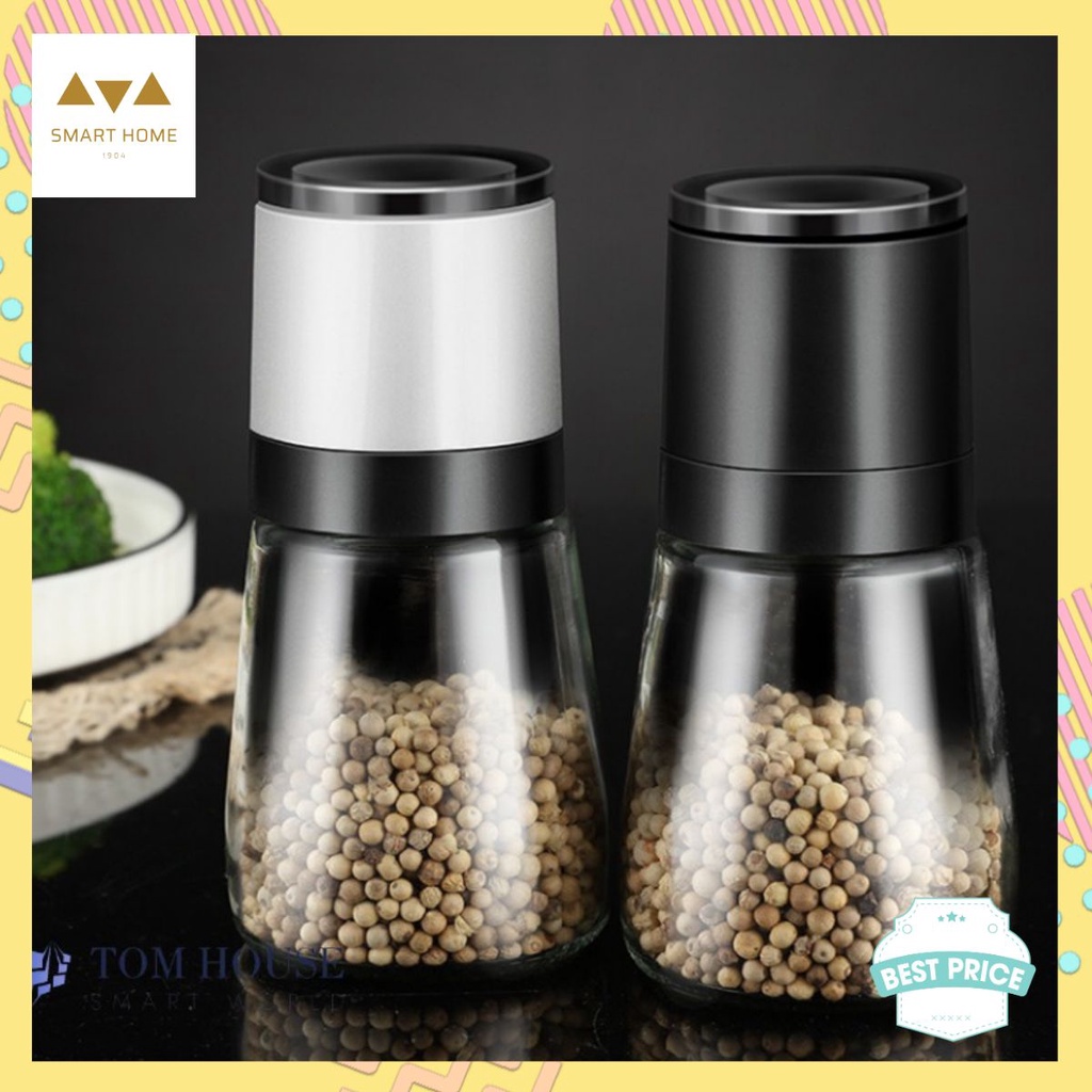 ⚡⚡ Lọ xay tiêu có nắp dung tích 180ml loại mới, cối xay tiêu, hủ đựng tiêu vặn tay tiện lợi ⭐
