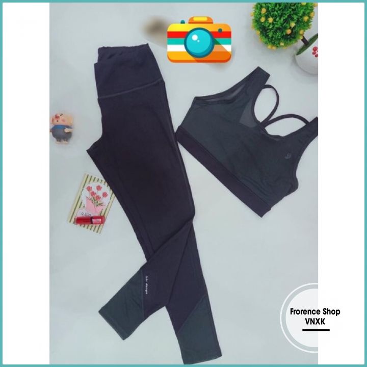 Bộ Tập Gym ,Yoga Cao Cấp Hàng Vnxk -Bộ Tập Thể Dục Thể Thể Thao Chất Dệt Kim Co Giãn 4 Chiều Size 45 -60kg