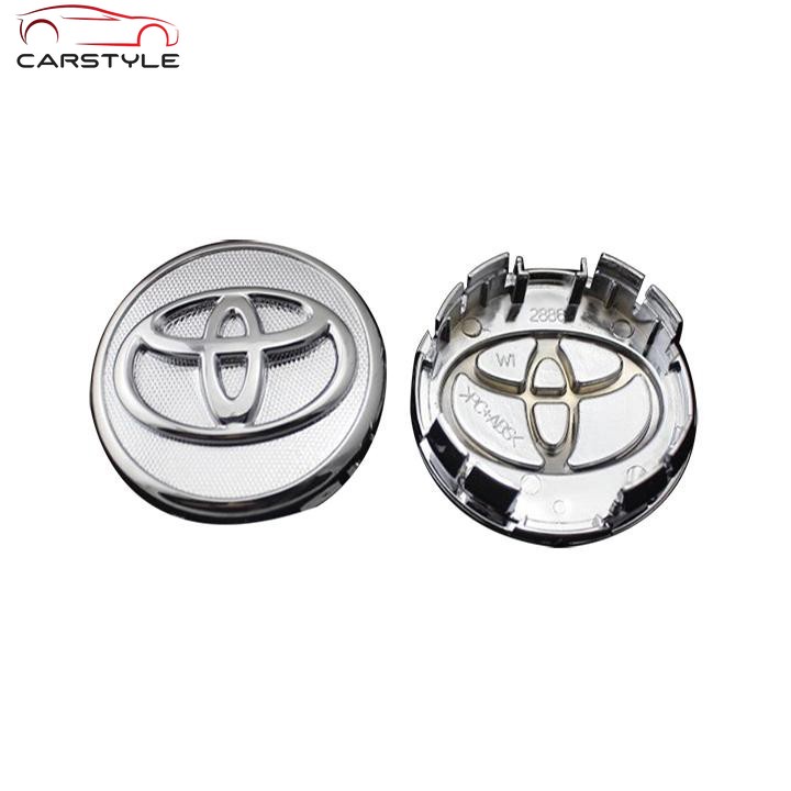 Sản phẩm Logo chụp mâm, vành bánh xe ô tô Toyota  Đường kính 57mm dùng cho xe Vios, Yaris và Altis