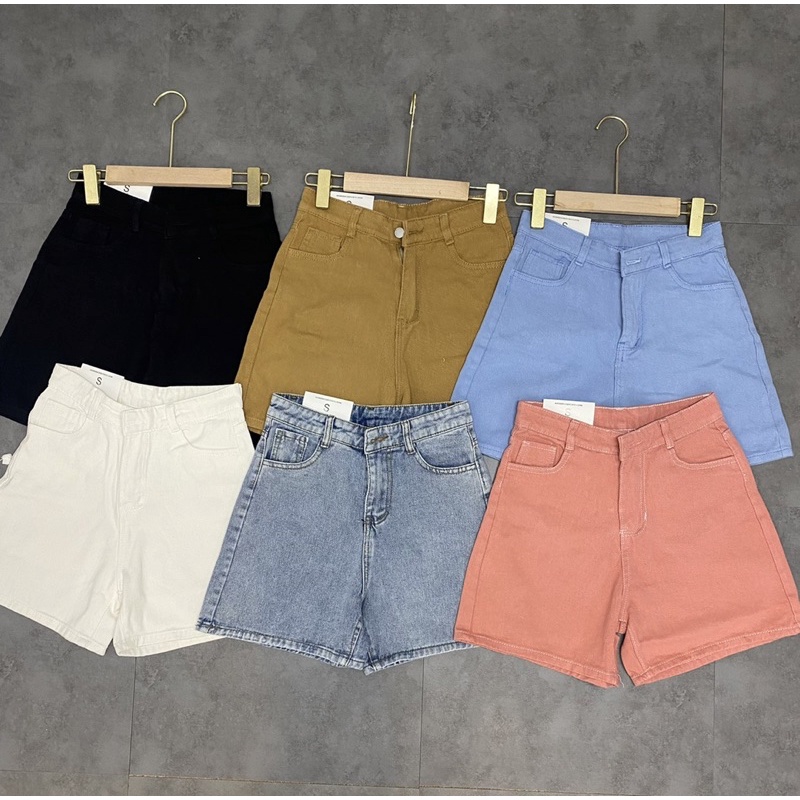 Quần short bò trơn vấn gấu, Quần đùi jean nữ cạp cao QS6868 - NhiNhi Shop | WebRaoVat - webraovat.net.vn