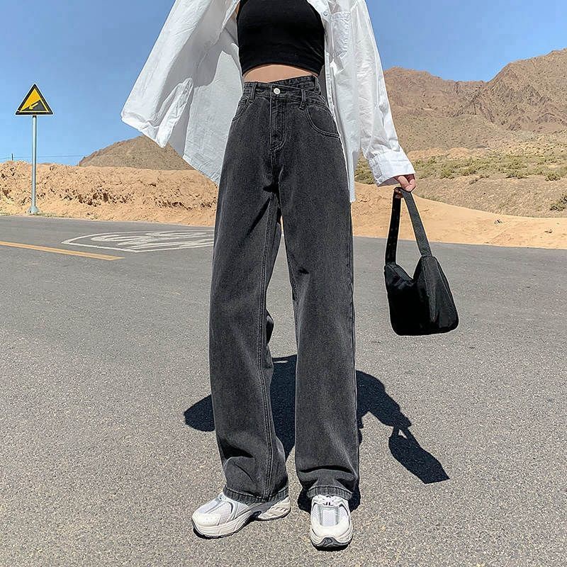 Quần Jean Ống Rộng Lưng Cao Thời Trang Cho Nữ JH-NZK-03