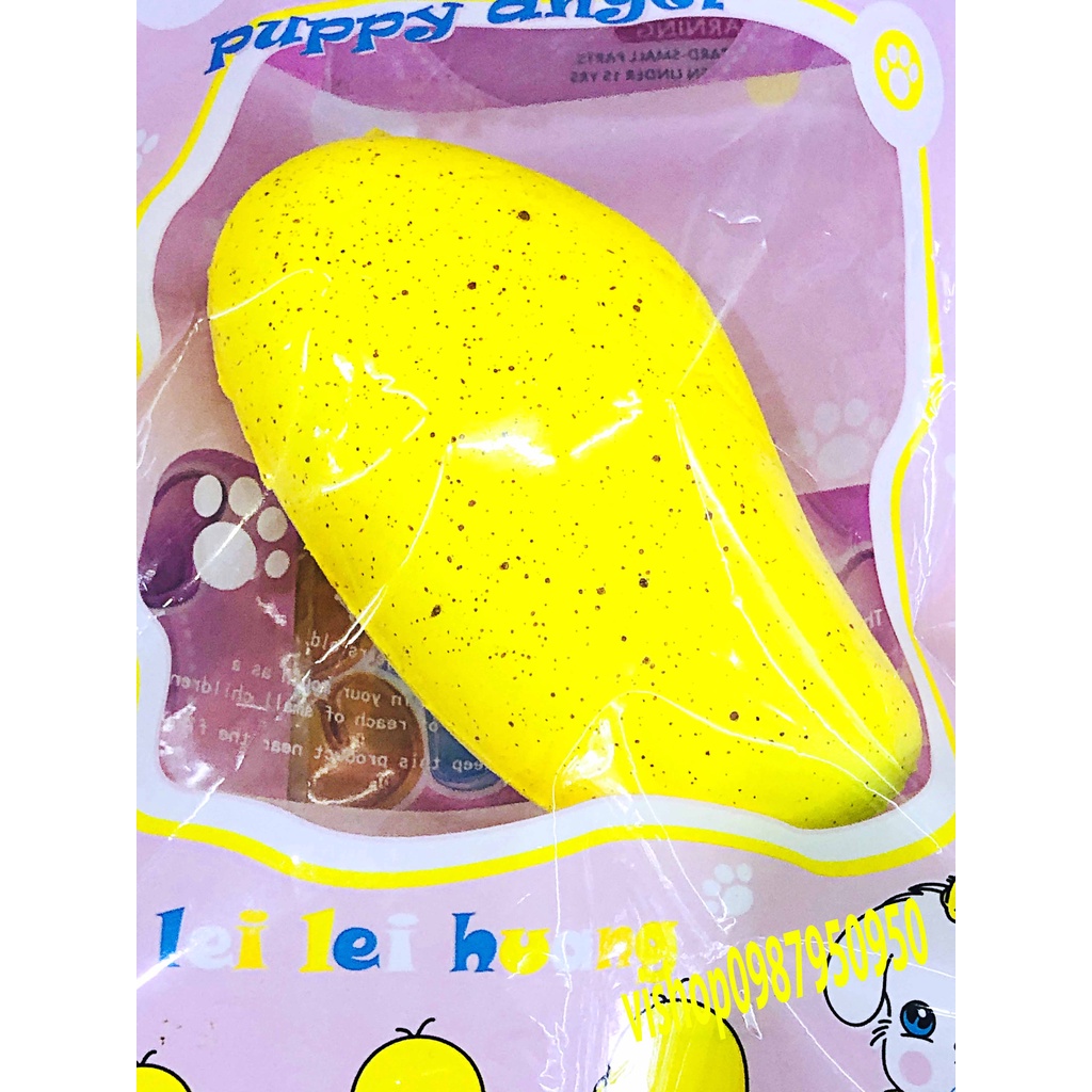 Squishy Lớn JUMBO Hình QUẢ XOÀI chín vàng chấm đen Đồ Chơi Xốp Giảm Stress Hình mềm mịn dễ Thương đàn hồi Cho Bé