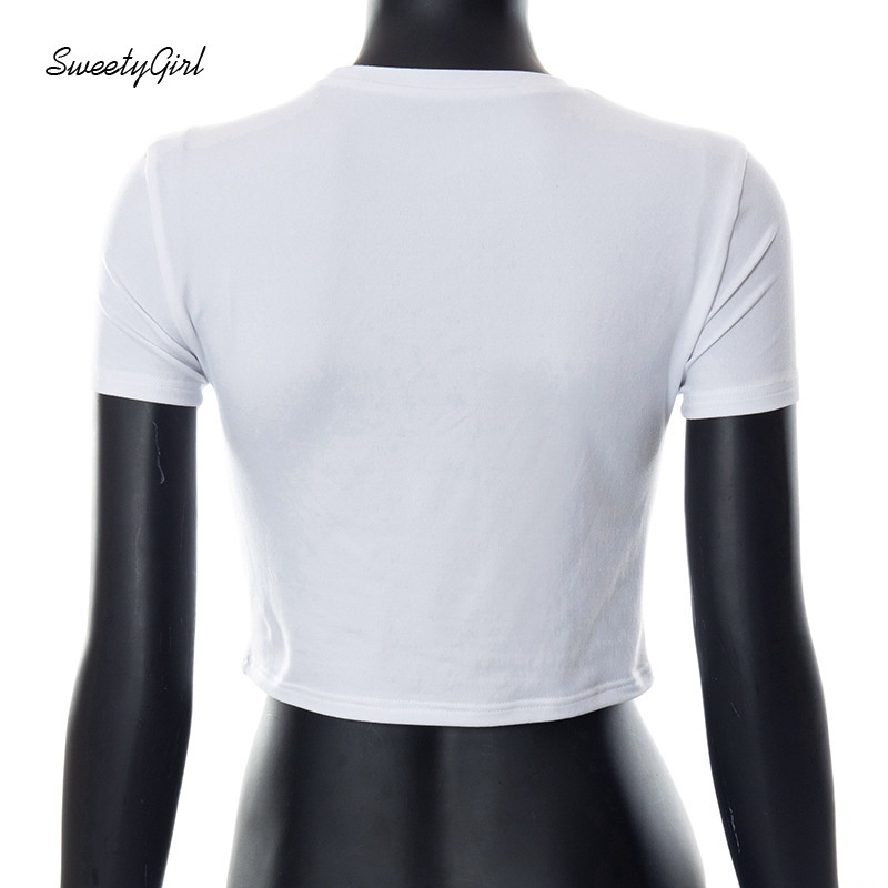 Áo Crop Top Tay Ngắn Cổ Tròn In Hình Bướm Thời Trang Dành Cho Nữ 2022