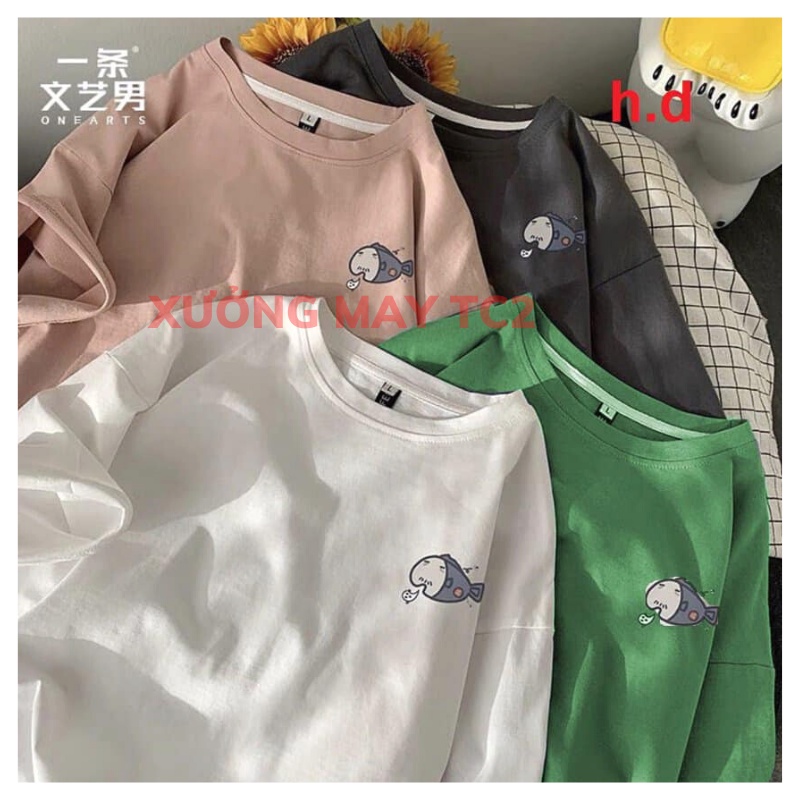 Áo thun unisex nam nữ form rộng, áo phông tay lỡ unisex form rộng chất cotton mát mịn thấm hút mồ hôi XƯỞNGMAYTC2